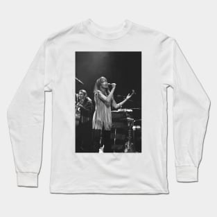 Carly Simon BW Photograph Long Sleeve T-Shirt